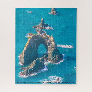 Puzzle Vœux d'anniversaire Grand-Père-D'Urville Island-NZ