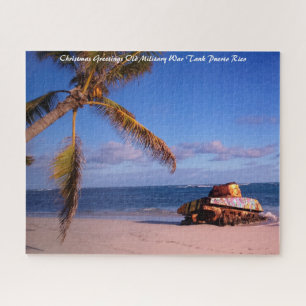 Puzzle Vœux de Noël Char Militaire Porto Rico