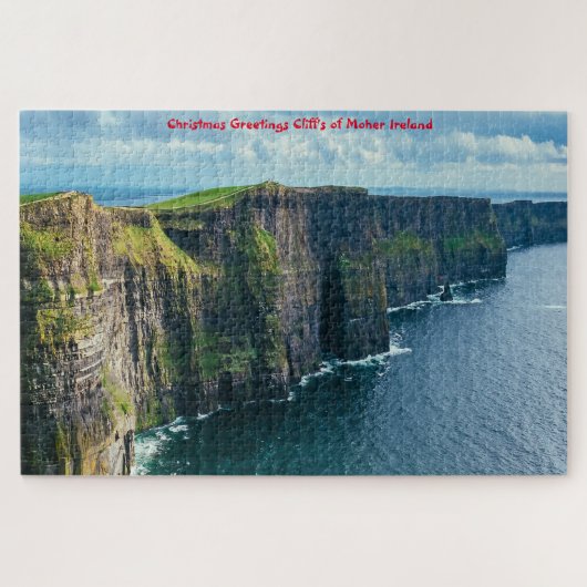 Puzzle Vœux de Noël Falaises de Moher Irlande (Horizontal)