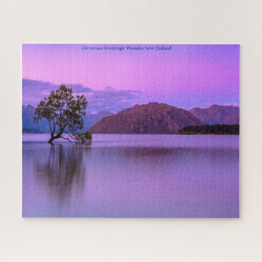 Puzzle Vœux de Noël Lac Wanaka (Horizontal)