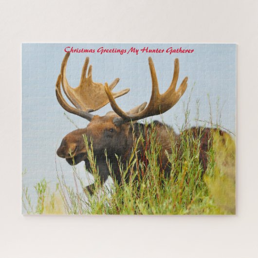 Puzzle Vœux de Noël Mon Chasseur Cueilleur (Horizontal)