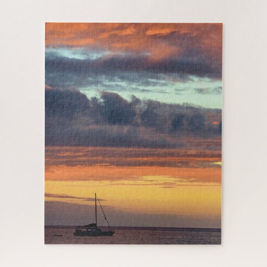 Puzzle Voile dans le coucher de soleil Hawaii - 16x20 - 5 (Vertical)