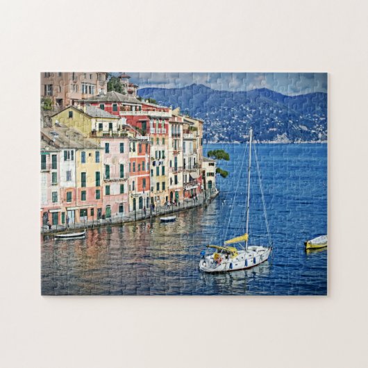 Puzzle Voile vers Portofino -Italie Holiday-11x14-252 pc (Horizontal)