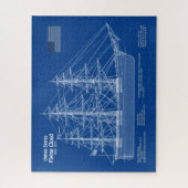 Puzzle Voilier Clipper Flying Cloud - Plan ABD (Vertical)