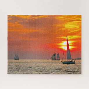 Puzzle Voiliers à Key West, Floride, Coucher de soleil