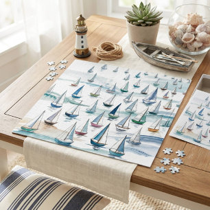 Puzzle Voiliers à l'aquarelle en mer Nautique