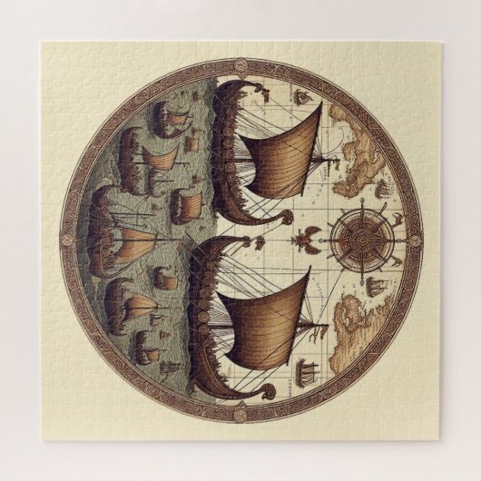 Puzzle Voiliers Viking Anciens 3 (Horizontal)