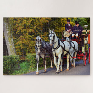 Puzzle Voiture à cheval dans le parc