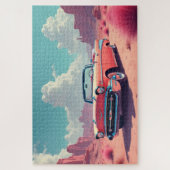 Puzzle Voiture Classique Dans Le Désert (Vertical)