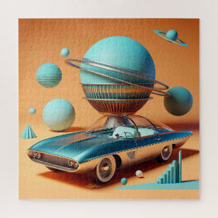 Puzzle Voiture Cruiser Vue Ciel Futuriste Atomique