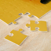 Puzzle Voiture de course automobile jaune rouge (Côté)