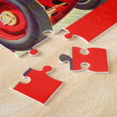 Puzzle voiture de course de 1950 rouges (Côté)
