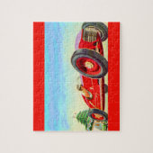 Puzzle voiture de course de 1950 rouges (Vertical)