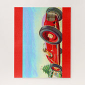 Puzzle Voiture de course rouge 1950 (Vertical)