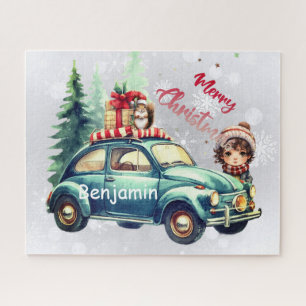Puzzle Voiture de Noël emballée pour aller