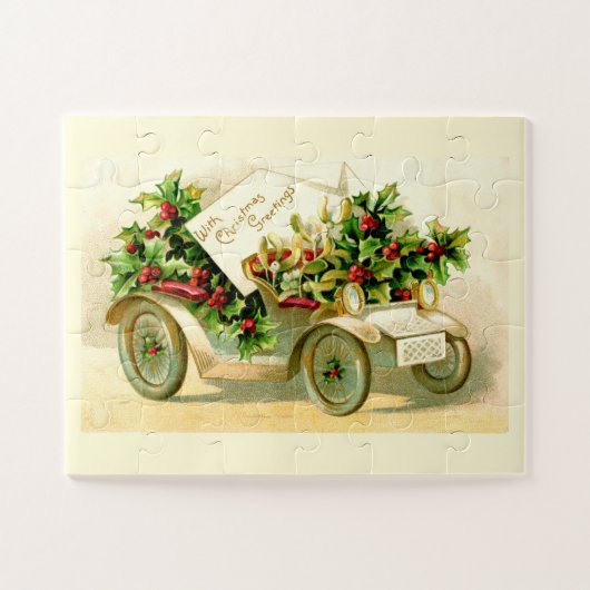 Puzzle Voiture de Noël Vintage (Horizontal)