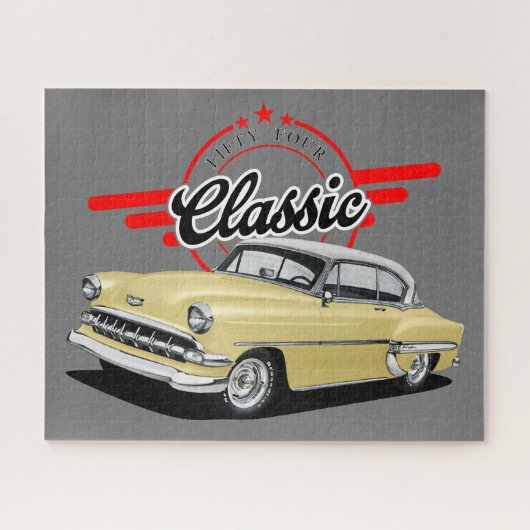 Puzzle Voiture jaune classique (Horizontal)