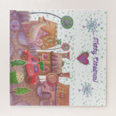 Puzzle voiture mignonne de noël (Horizontal)
