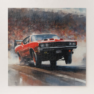 Puzzle Voiture rouge Vintage