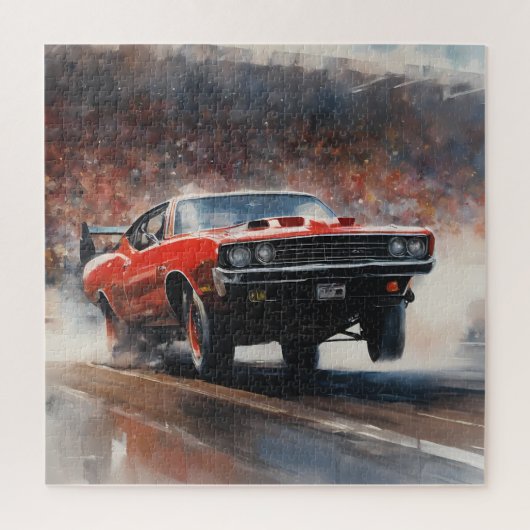 Puzzle Voiture rouge Vintage (Vertical)