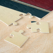 Puzzle Voiture rouge vintage & Père Noël (Côté)