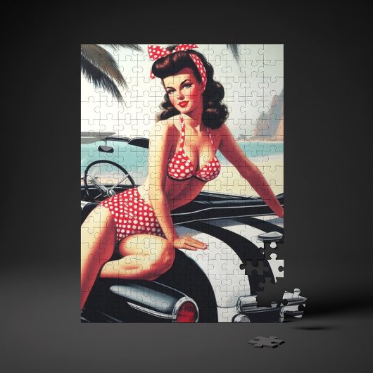 Puzzle Voiture Vintage Classic Pin Up