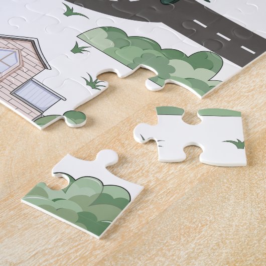 Puzzle Voitures mignonnes en Ville Motif pour petits garç (Côté)