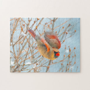 Puzzle Vol Cardinal Nord - Photo originale