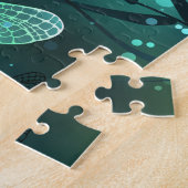 Puzzle Vol de libellule verte lumineuse (Côté)