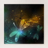 Puzzle Vol de libellule verte lumineuse (Horizontal)