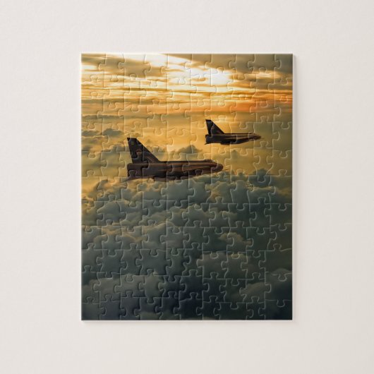 Puzzle Vol électrique anglais de coucher du soleil de (Vertical)