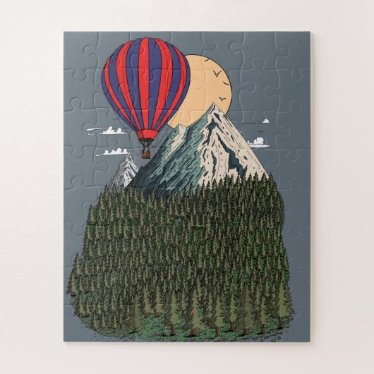 Puzzle Vol en montgolfière le matin (Vertical)