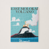 Puzzle volcan de l'est de molokai affiche de voyage vinta (Vertical)
