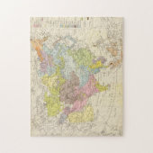 Puzzle Volkerkarte von Asien - Carte de l'Asie (Vertical)