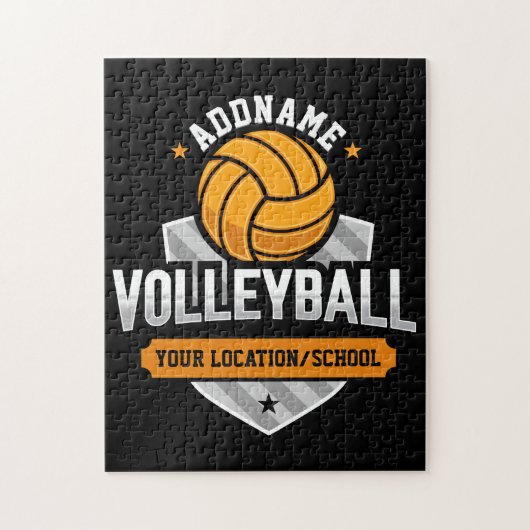 Puzzle Volleyball AJOUTER TEXTE École Varsity Team Joueur (Vertical)