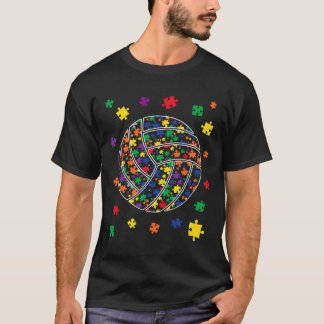 Puzzle Volleyball Autism Sport Autism Awareness Ki T-shirt