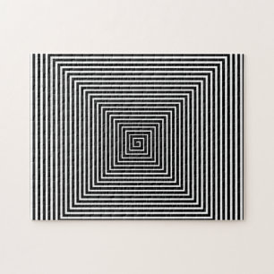 Puzzle Vortex à paupières noires et blanches   Illusion o