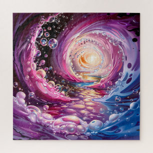 Puzzle Vortex bouillonnant en rose, bleu et violet