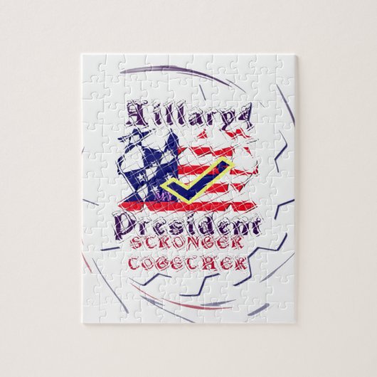 Puzzle Vote for Hillary USA Stronger Together My Preside (Vertical)