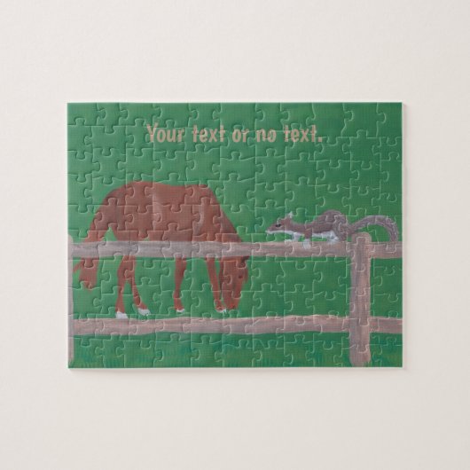 Puzzle Votre Cheval De Texte, Pâturage D'Écureuil Et Puzz (Horizontal)