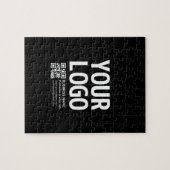 Puzzle Votre logo avec code QR et texte modifiables (Horizontal)