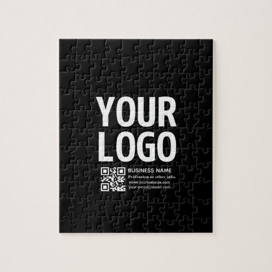 Puzzle Votre logo avec code QR et texte modifiables (Vertical)