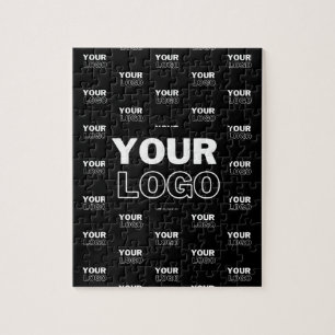 Puzzle Votre logo et arrière-plan Logo répétitif   Noir