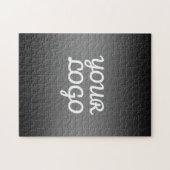 Puzzle Votre logo et moderne gris foncé modifiable couleu (Horizontal)