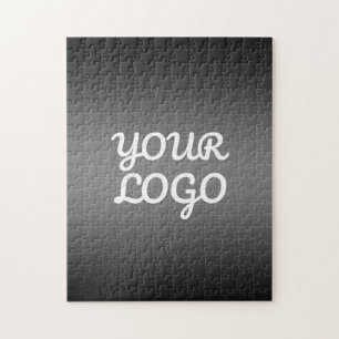 Puzzle Votre logo et ombre de couleur gris foncé moderne