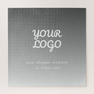 Puzzle Votre logo et texte d'entreprise Ombre gris fonc