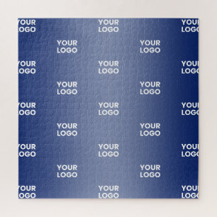 Puzzle Votre logo simple répétitif Dégradé bleu