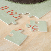 Puzzle Votre Mariage Photo Cute Wood Grain Tree Birds (Côté)