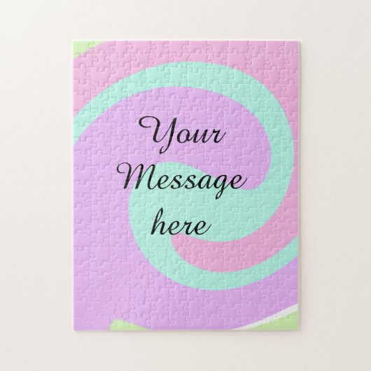 Puzzle Votre message ici ajouter texte nom monogramme ros (Vertical)