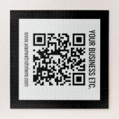 Puzzle Votre nom d'entreprise et code QR modifiable (Horizontal)